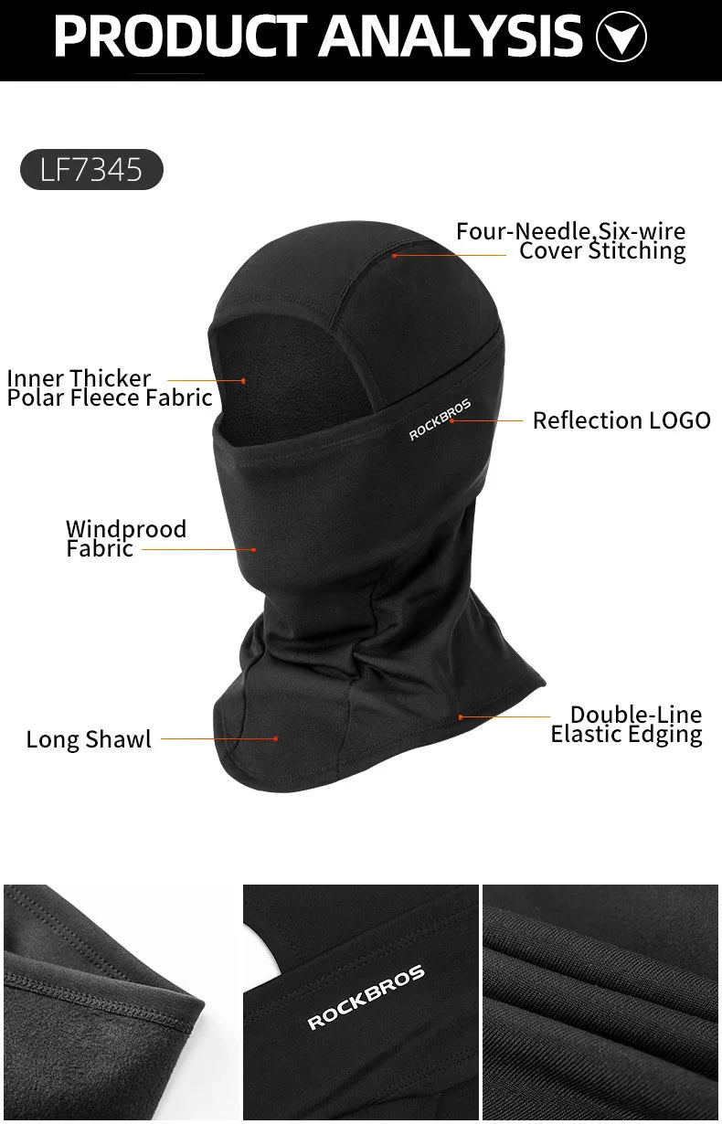 ROCKBROS Winter Ski Face Mask