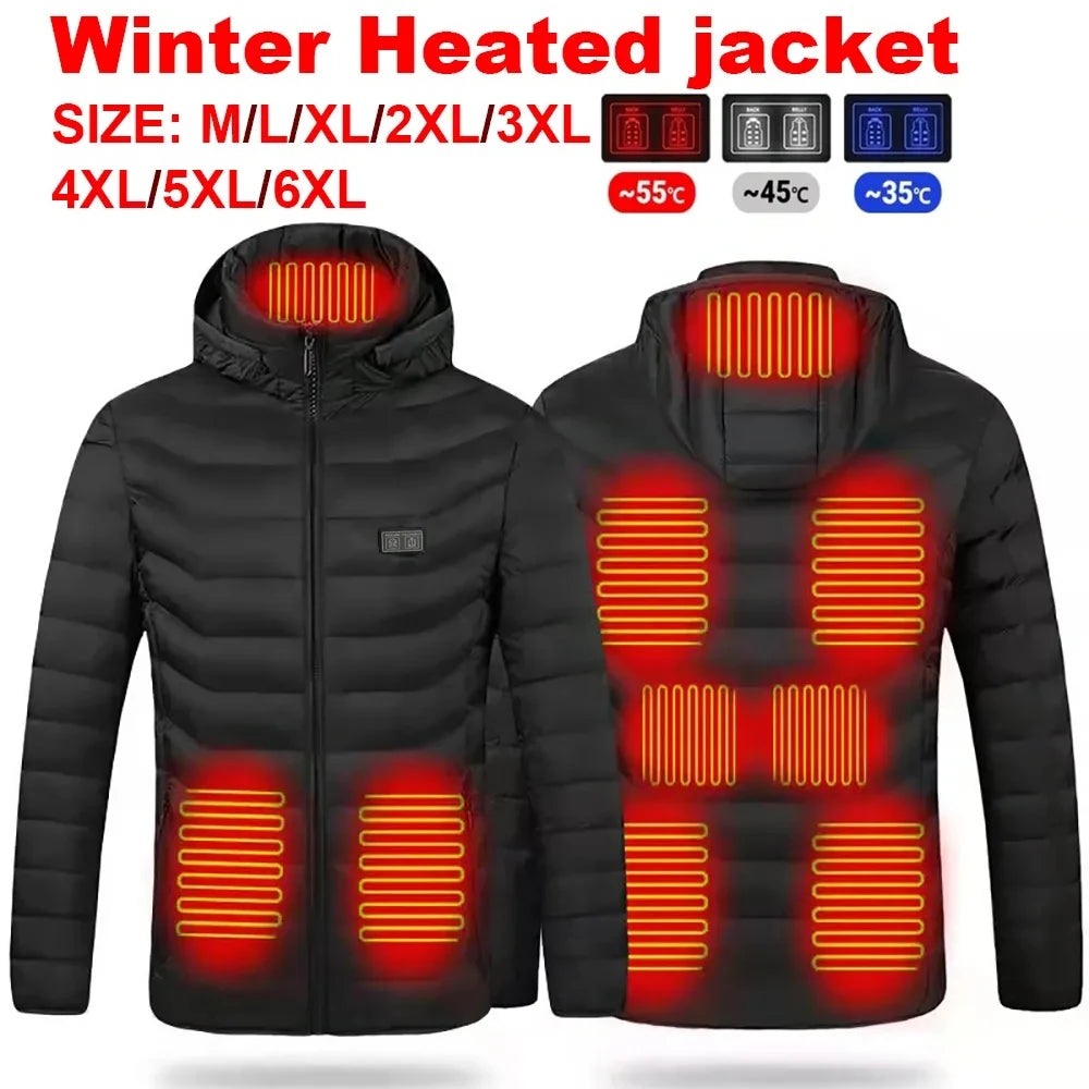 Washable USB charging and heating jacket