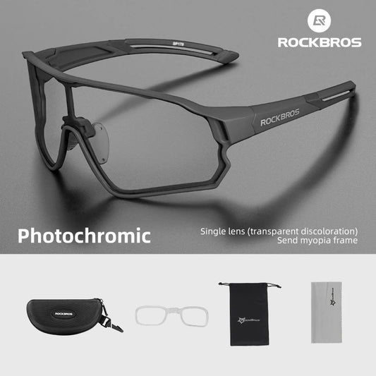 ROCKBROS Cycling Photochromic UV400 Protection Sunglasses Ultra-light Sport Safe