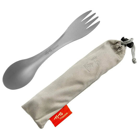 Pure Titanium Spork Ultralight EDC Outdoor Tableware