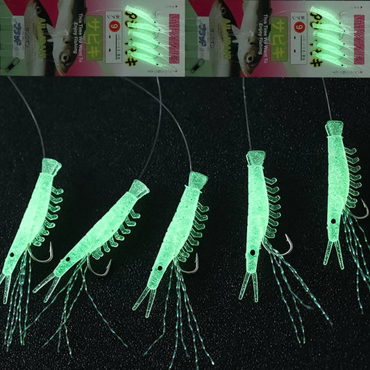 Luminous Soft Shrimp Fishing Hook