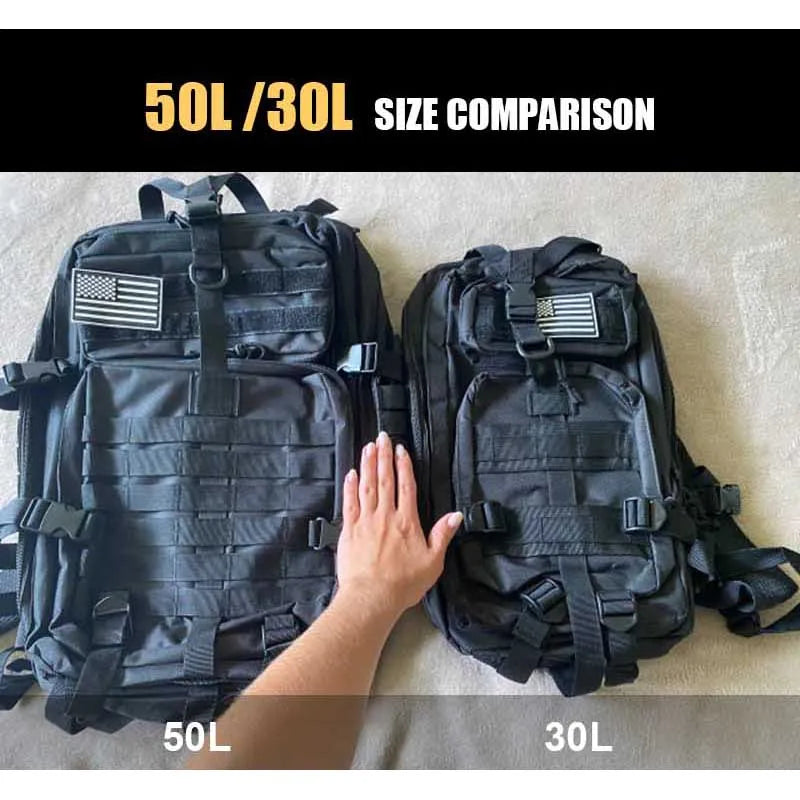 30L or 50L Army Tactical Backpack Large Capacity Waterproof