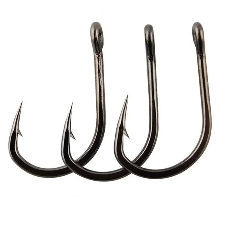 High Carbon Steel Hooks, 100Pcs/box #3~#12