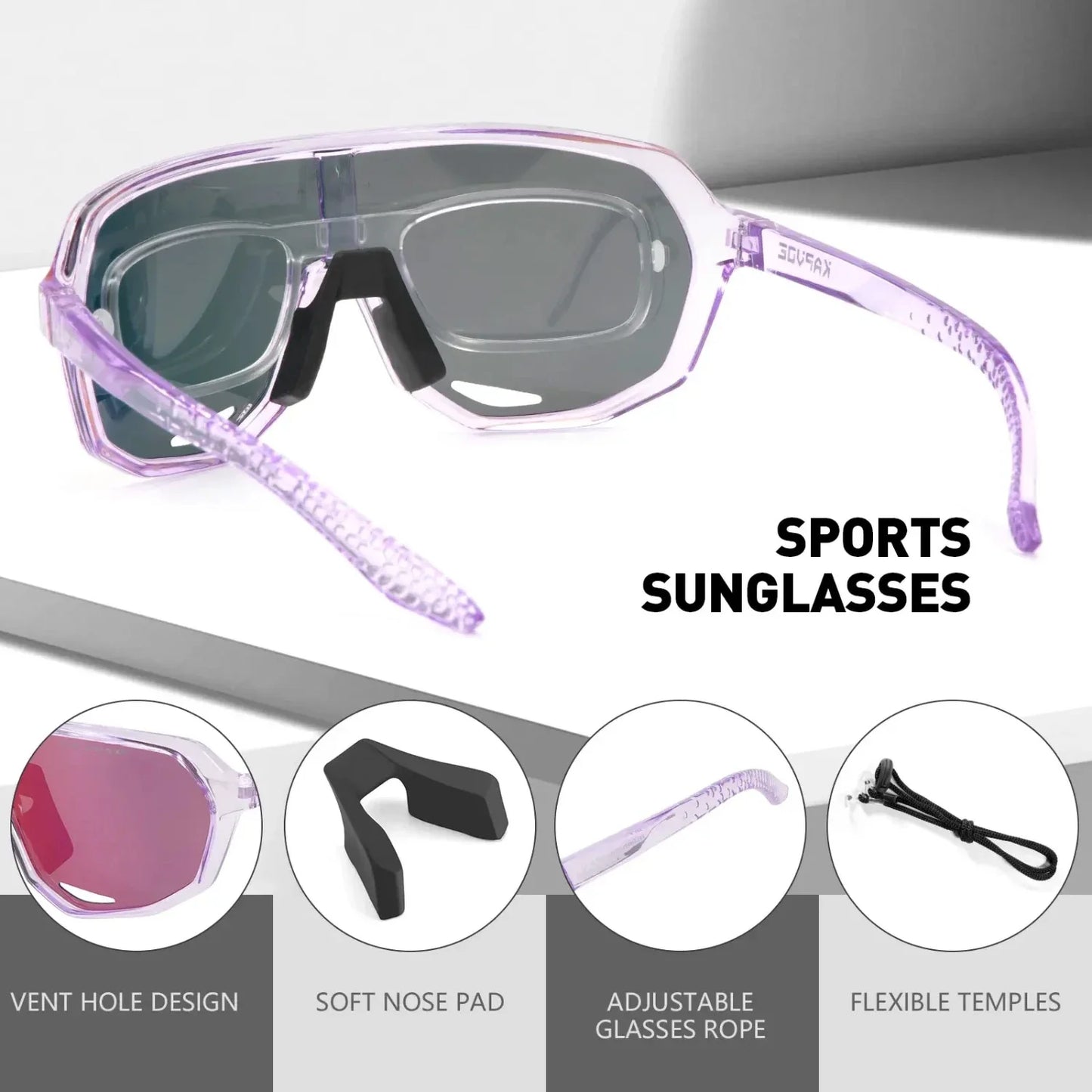 Sports UV400 Polarized Cycling, Running, Outdoor, Hiking Sunglasses