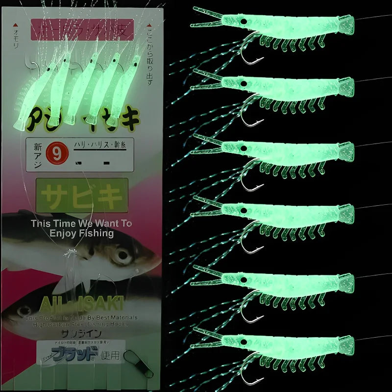 Luminous Soft Shrimp Fishing Hook