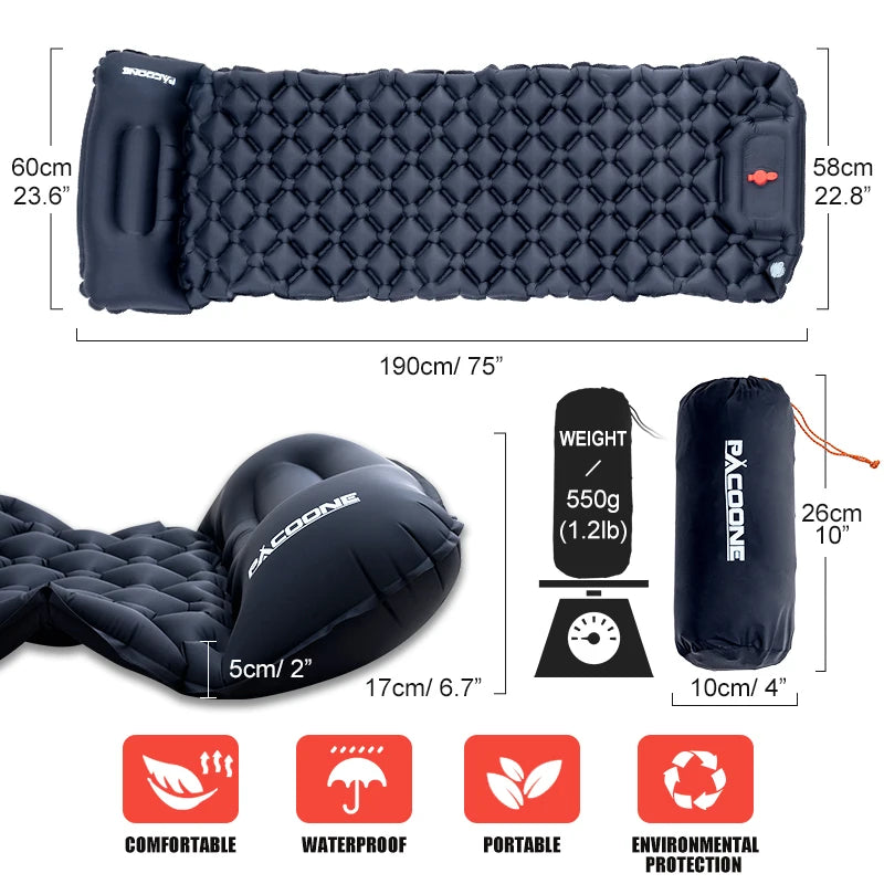 PACOONE Outdoor Camping Sleeping Pad