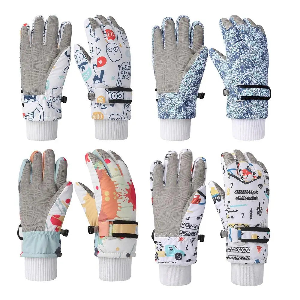 Ski Gloves For Kids Anti-Slip Insulated Waterproof