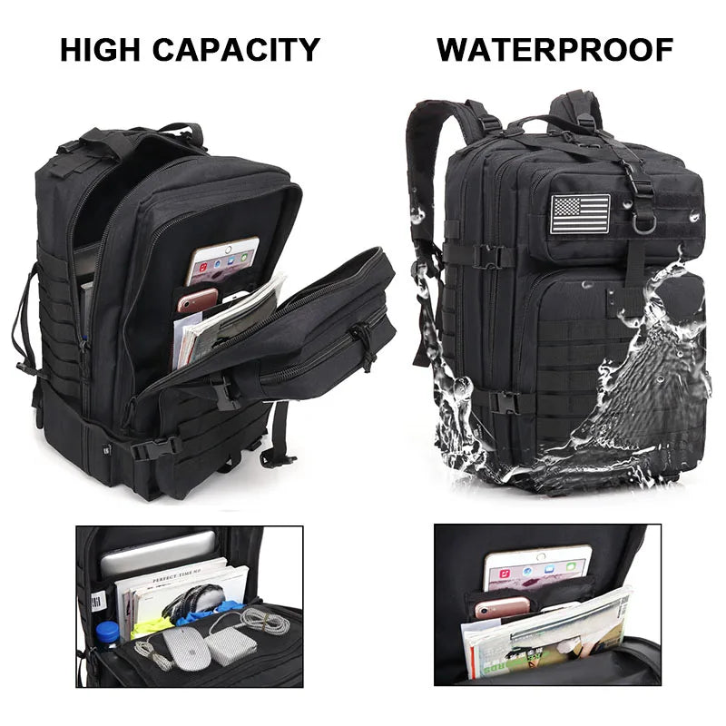 30L or 50L Army Tactical Backpack Large Capacity Waterproof