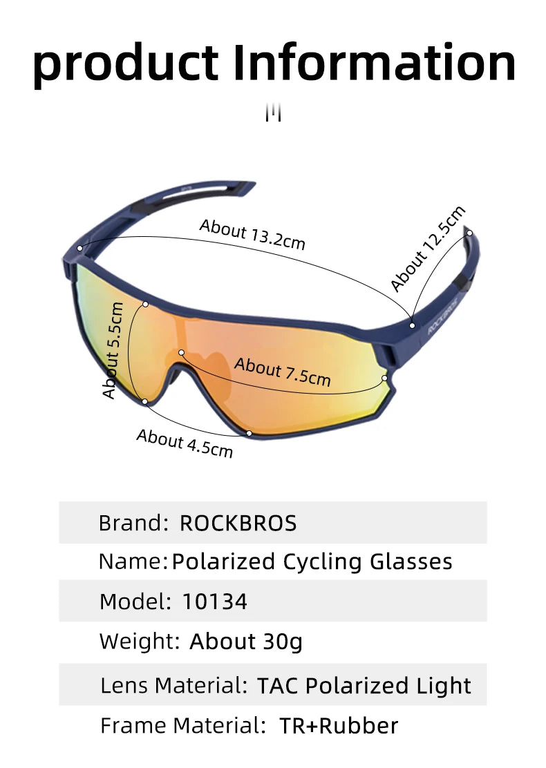 ROCKBROS Polarized UV400 Sport Cycling Glasses