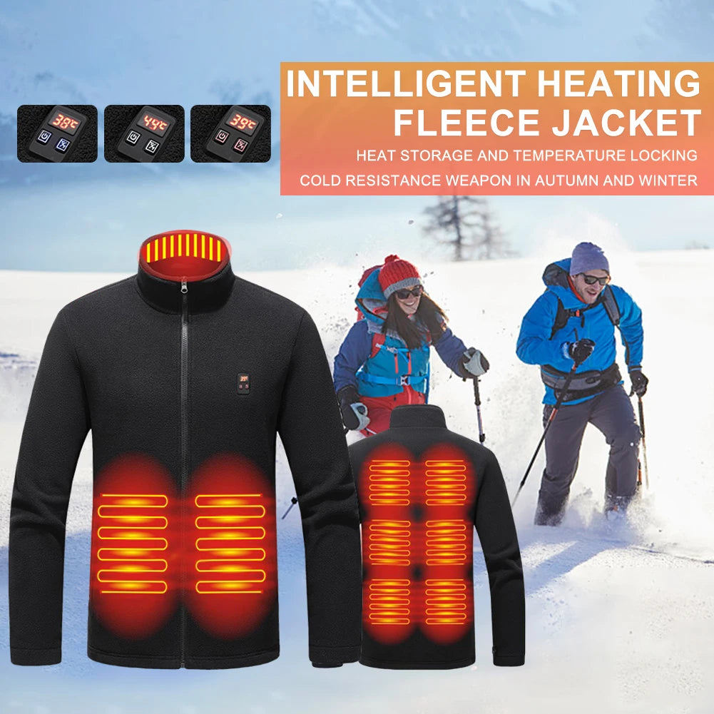 Heated Jacket 9 Heated Areas Temperature Intelligent Heating Coat for Winter Outdoor