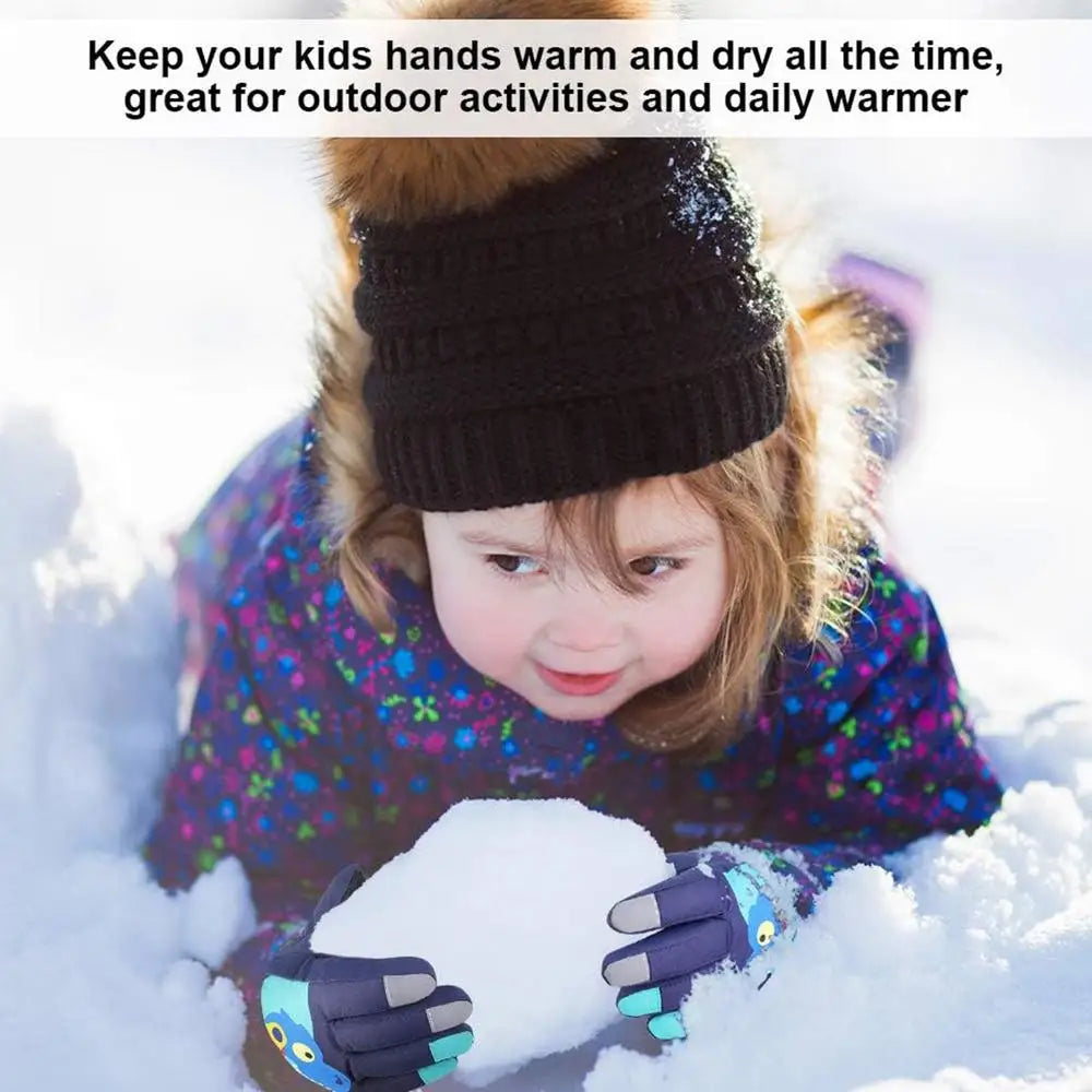 Ski Gloves For Kids Anti-Slip Insulated Waterproof