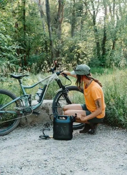 Portable Water Tank with Hose and Sprayer for Camping Showers