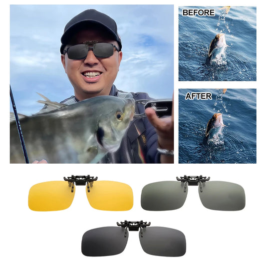 Fashion Outdoor Fishing Cycling Sunglasses for Men Women Polarized Clip on Sunglasses Anti-Glare Glasses Riding Equipment