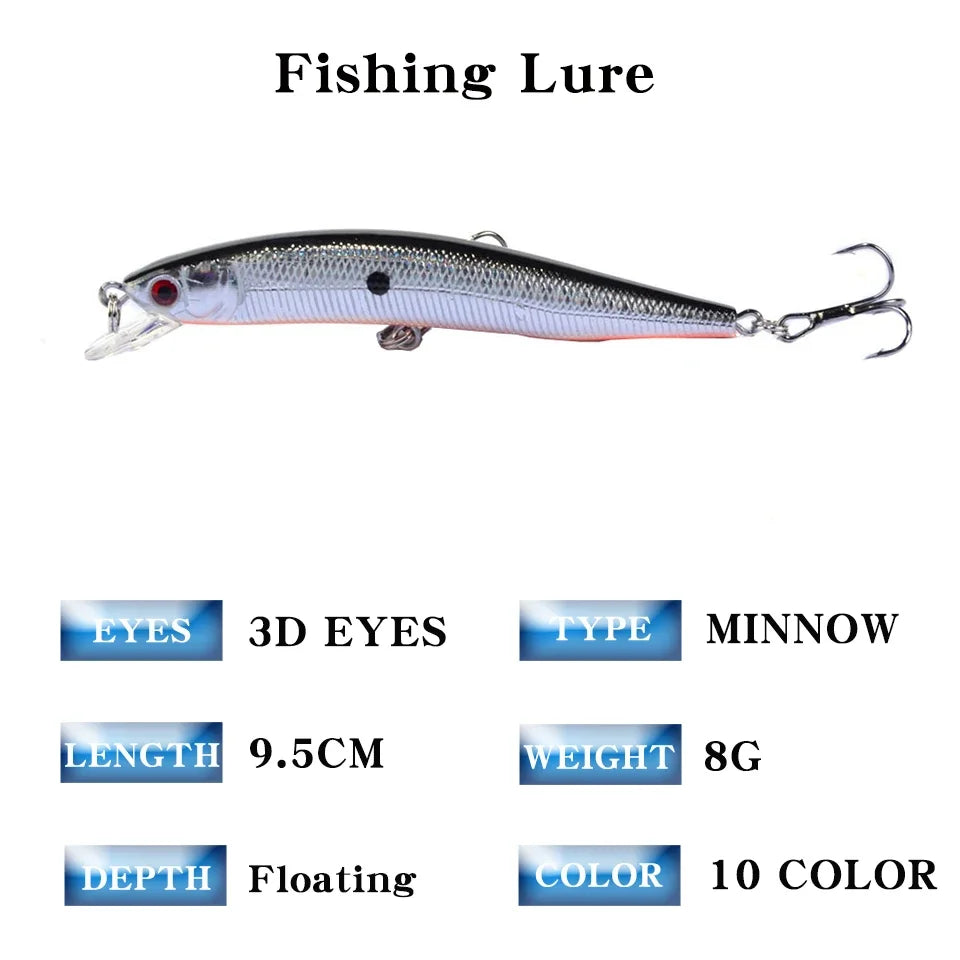 Minnow Fishing Lure Hard Bait Wobbler