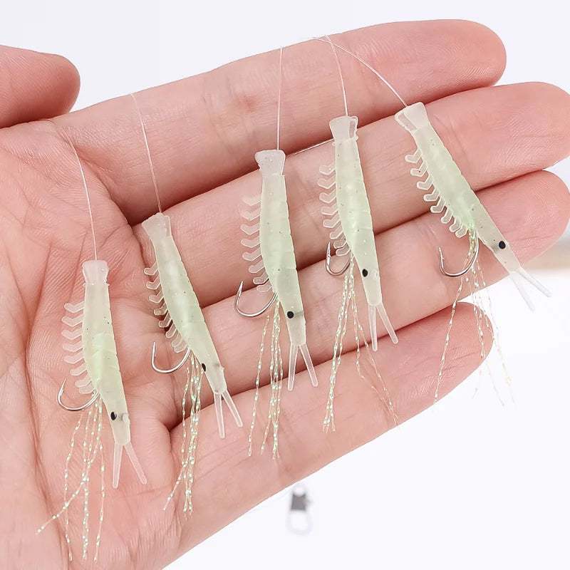 Luminous Soft Shrimp Fishing Hook