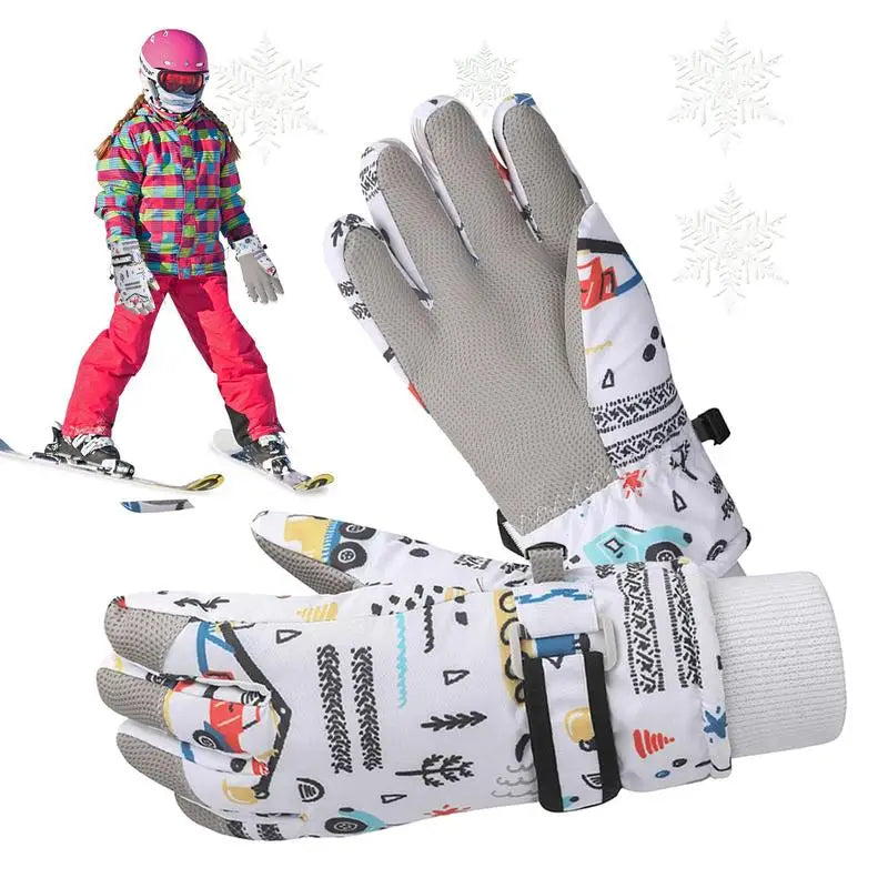 Ski Gloves For Kids Anti-Slip Insulated Waterproof