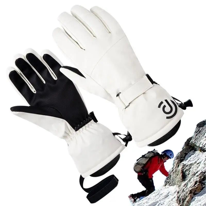 Ski Gloves Men Women Windproof Warm Waterproof Touch Screen Fleece Non-slip